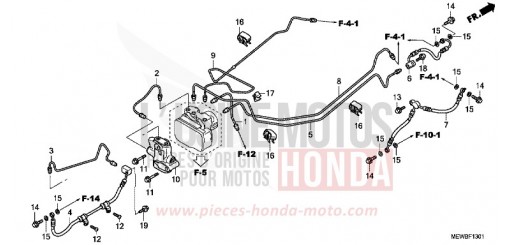 BRAKE LINES/PCV. (ABS) NT700VAB de 2011